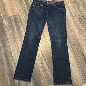 PAIGE Dark Blue Straight Leg Jeans